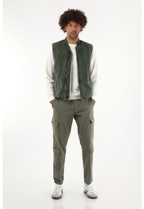 Tennis Chaleco Verde Con Teñido Overdye Para Hombre