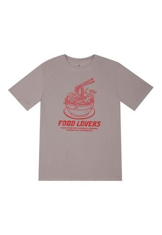 Tennis Camiseta Gris Con Estampado Frontal Para Hombre Tennis