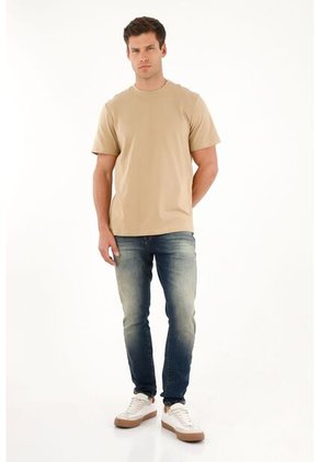Tennis Jean Súper Skinny Tiro Medio Azul Para Hombre