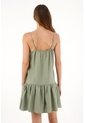 Tennis Vestido Corto De Tela Con Textura Verde Para Mujer de Tennis