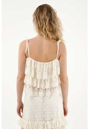 Tennis Camisa De Tiras Con Bolero Crudo Para Mujer