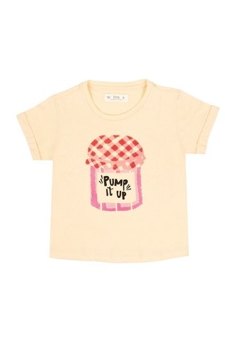 Camiseta Manga Corta Amarilla Para Niña Tennis