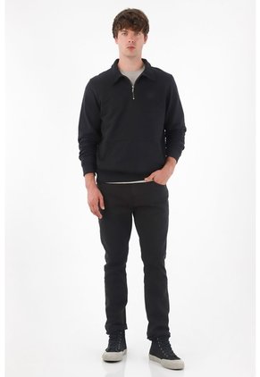 Tennis Pantalón Clásico Con Mini Raqueta Negro Para Hombre