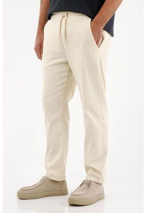 Tennis Pantalón Recto En Corduroy Crudo Para Hombre