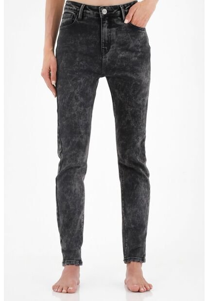 Tennis Jean Slim Negro Para Mujer