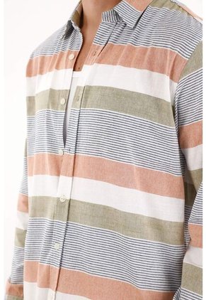 Tennis Camisa Con Diseño A Rayas Multicolor Para Hombre