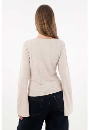 Tennis Camiseta Con Puños Tipo Campana Para Mujer