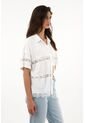 Tennis Camisa Manga Corta Con Cortes Decorativos Para Mujer de Tennis