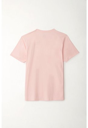 Camiseta Rosada Manga Corta Para Hombre