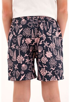 Pantaloneta De Baño Con Estampado Playero Para Niño