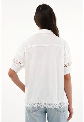 Tennis Camisa Manga Corta Con Cortes Decorativos Para Mujer