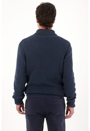 Tennis Buzo Tejido Manga Larga Azul Para Hombre