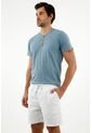 Bermuda Blanca Con Elástico Para Hombre de Tennis