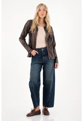 Tennis Camisa Manga Larga En Tela Sintética Café Para Mujer