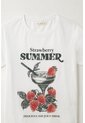 Tennis Camiseta Con Estampado Localizado Blanca De Silueta Amplia Para Mujer de Tennis