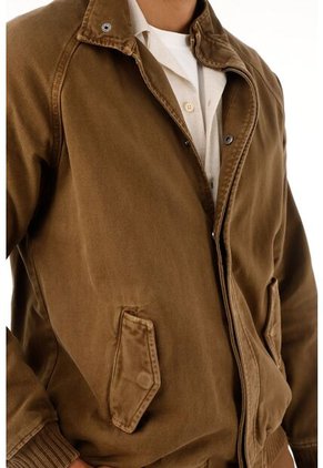 Tennis Chaqueta Café Tipo Bomber Para Hombre