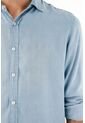 Tennis Camisa Azul Clásica Manga Larga Para Hombre de Tennis
