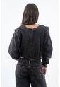 Tennis Camisa Para Mujer En Algodón Negro Lavado Relajado Con Hombros Marcados de Tennis