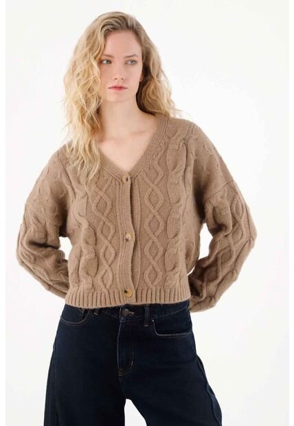 Tennis Buzo Tejido Con Botones Para Mujer