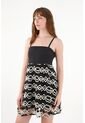 Tennis Vestido Corto Con Volumen Y Falda Tejida Negro Para Mujer de Tennis