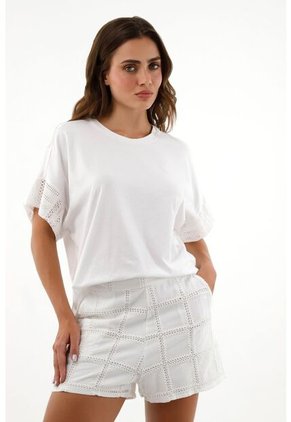 Camiseta Blanca Oversize Para Mujer