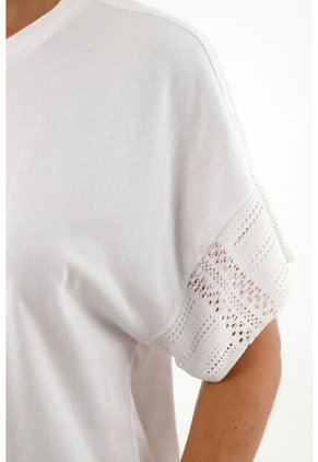 Camiseta Blanca Oversize Para Mujer