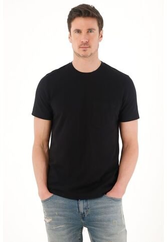 Tennis Camiseta En Tela Piqué Negra Para Hombre Tennis