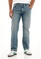 Tennis Jean Recto Con Efecto Salpicado Azul Para Hombre de Tennis