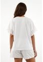 Camiseta Blanca Oversize Para Mujer de Tennis