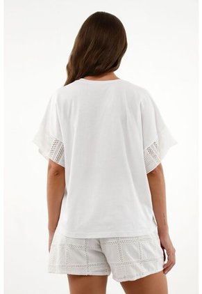Camiseta Blanca Oversize Para Mujer
