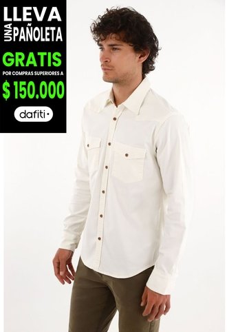 Tennis Camisa En Dril Con Bolsillos Crudo Para Hombre Tennis