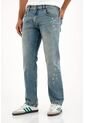 Tennis Jean Recto Con Efecto Salpicado Azul Para Hombre de Tennis
