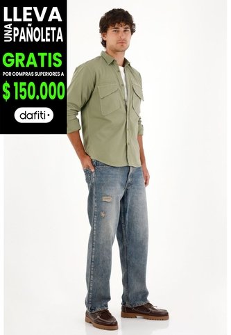 Tennis Camisa Con Bolsillos De Tapa Y Teñido Overdye Para Hombre Tennis