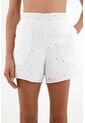 Tennis Bermuda En Ojalillo Blanca Para Mujer de Tennis