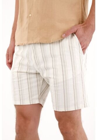 Tennis Bermuda Chino Con Diseño A Rayas Para Hombre Tennis