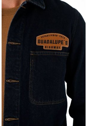 Tennis Abrigo Azul Con Bolsillos De Parche Para Hombre