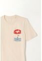 Camiseta Manga Corta Crudo Para Niño de Tennis