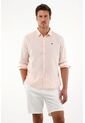Camisa Rosada En Lino Para Hombre de Tennis