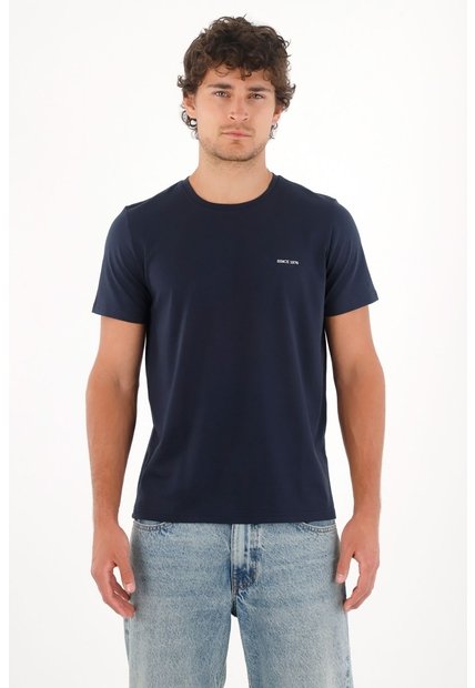Tennis Camiseta Jersey Con Mini Estampado Azul Para Hombre