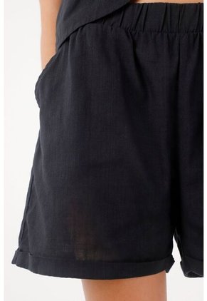 Tennis Short Con Pretina Elástica Negro Para Mujer