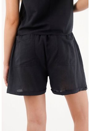 Tennis Short Con Pretina Elástica Negro Para Mujer