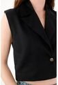 Tennis Chaleco Con Solapa Negro Para Mujer de Tennis