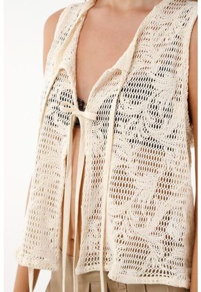 Tennis Chaleco Crudo En Mix De Telas Para Mujer