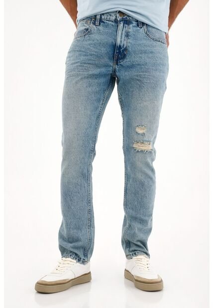Tennis Jean Classic Con Rotos Azul Para Hombre