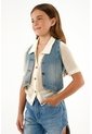 Camisa Crudo Tejida Para Niña de Tennis