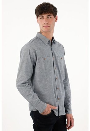 Tennis Camisa Preteñida A Rayas Azul Para Hombre