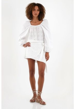 Tennis Camisa Crudo Con Escote Recto Para Mujer