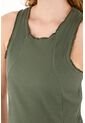 Tennis Camiseta Manga Sisa En Rib Verde Para Mujer de Tennis