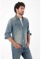 Tennis Camisa Para Hombre De Algodón índigo Fit Relajado Lavado Vintage de Tennis