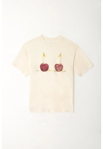 Tennis Camiseta Oversized Estampado Cerezas Crudo Para Mujer Tennis